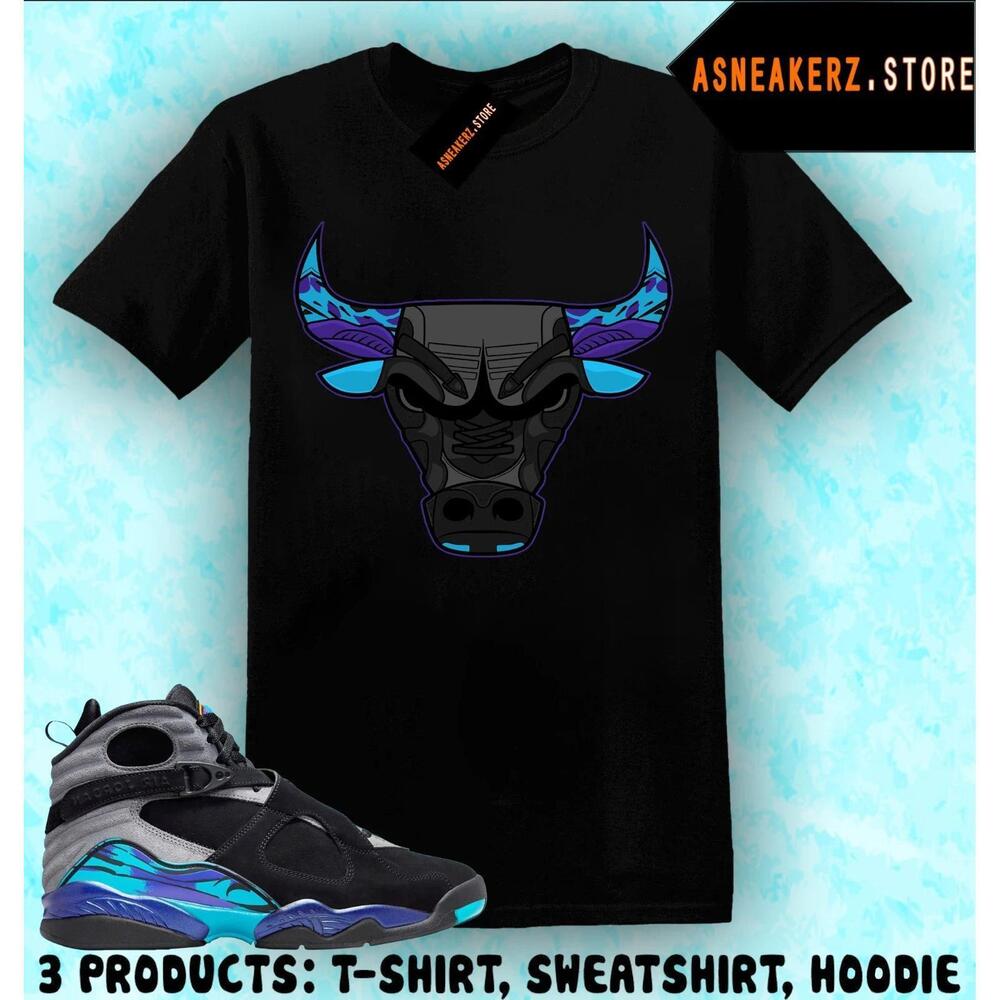 Tee Shirt Matching Aj 8 Aqua To Match Bulls 23 T-Shirt